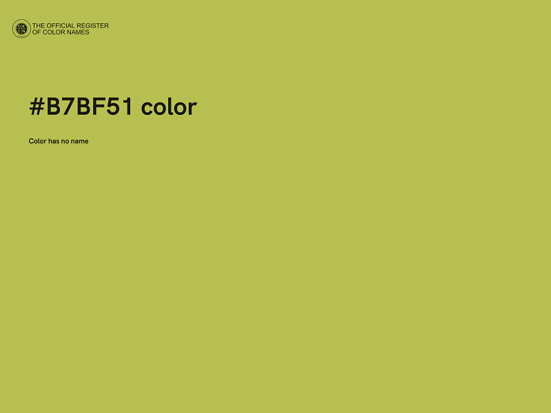 #B7BF51 color image