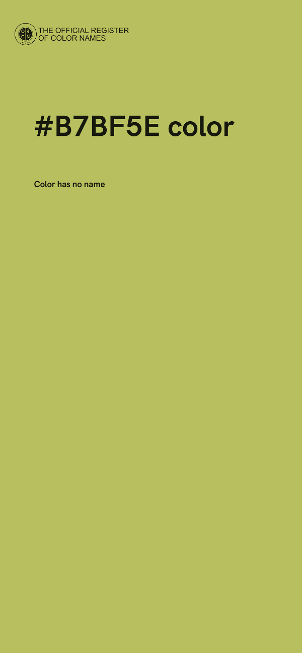 #B7BF5E color image