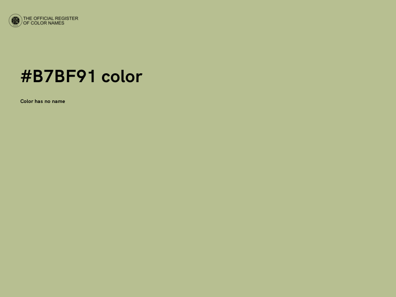 #B7BF91 color image
