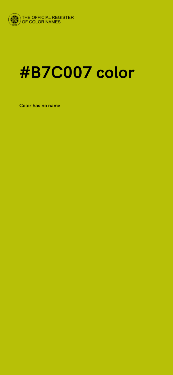 #B7C007 color image