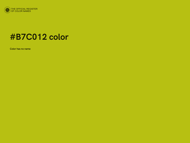 #B7C012 color image