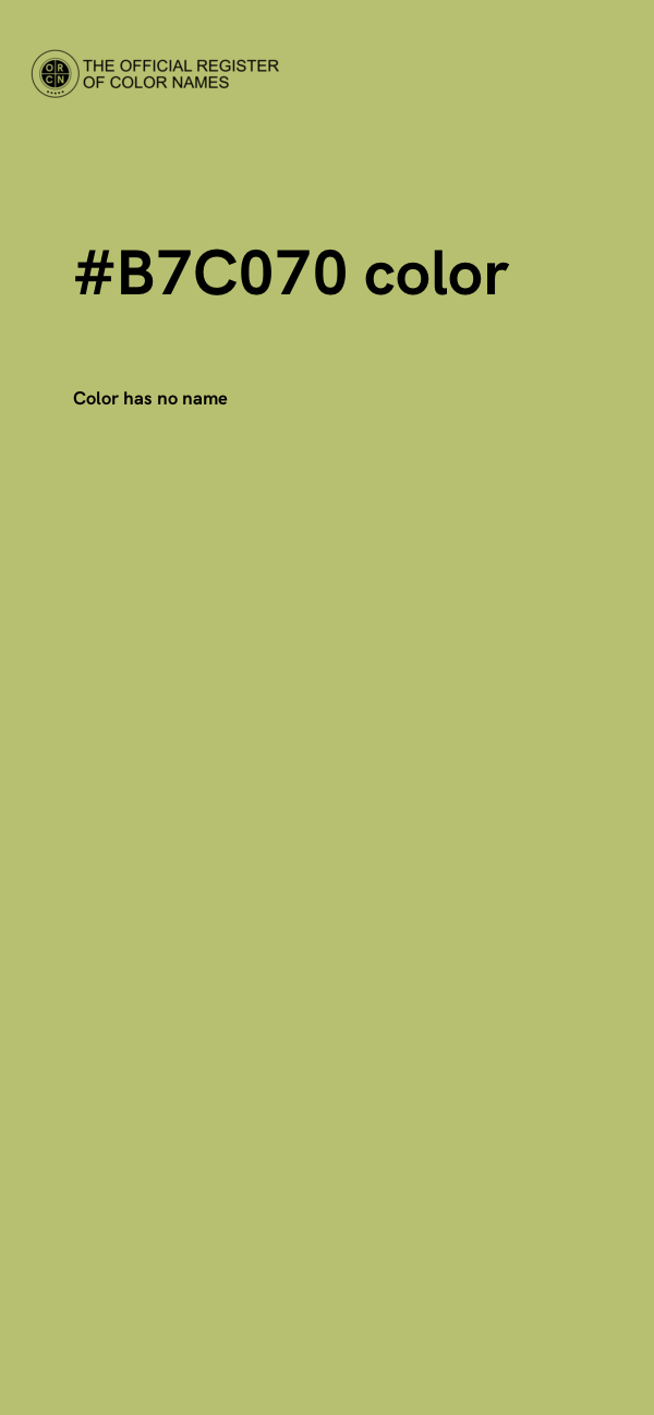 #B7C070 color image