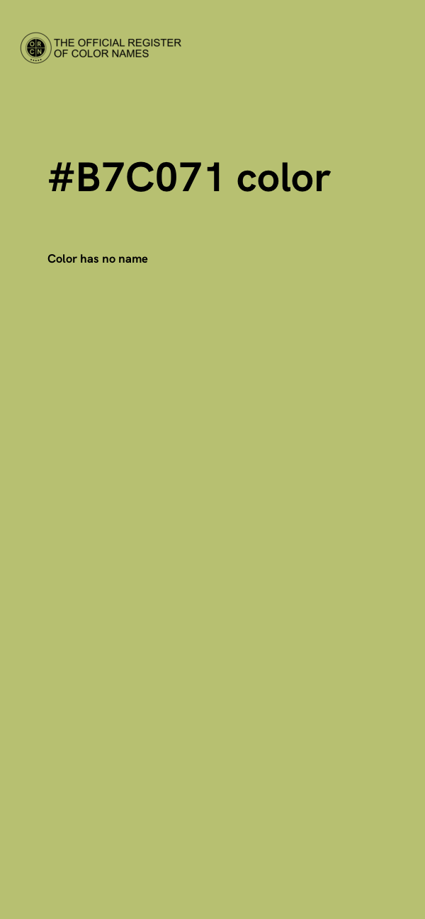 #B7C071 color image