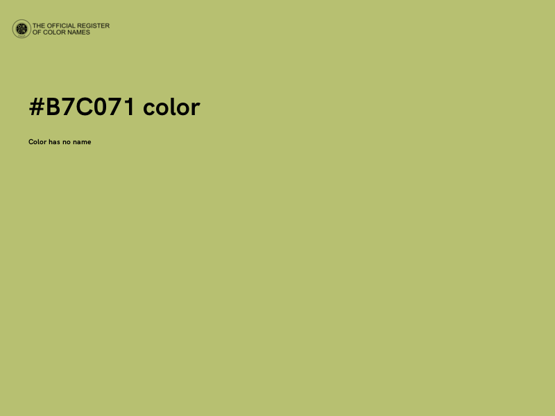 #B7C071 color image
