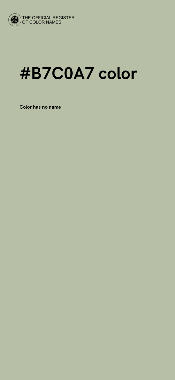 #B7C0A7 color image
