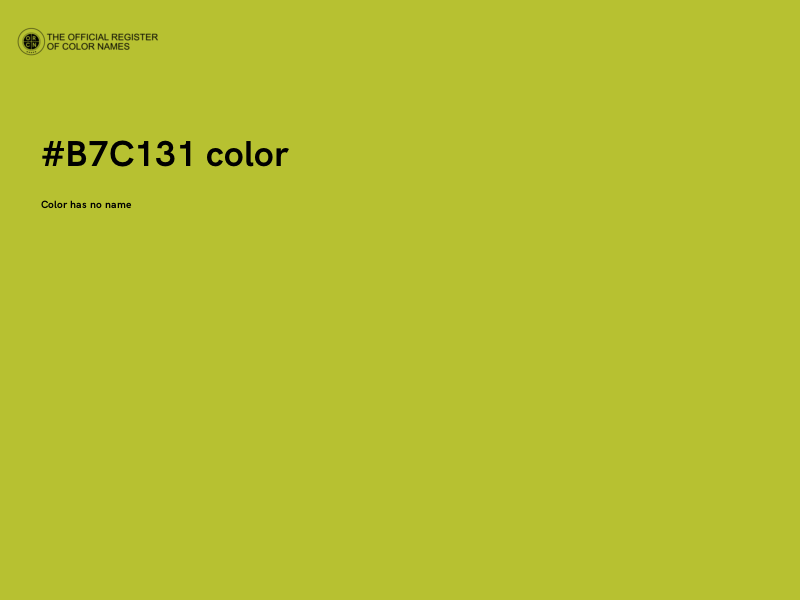#B7C131 color image