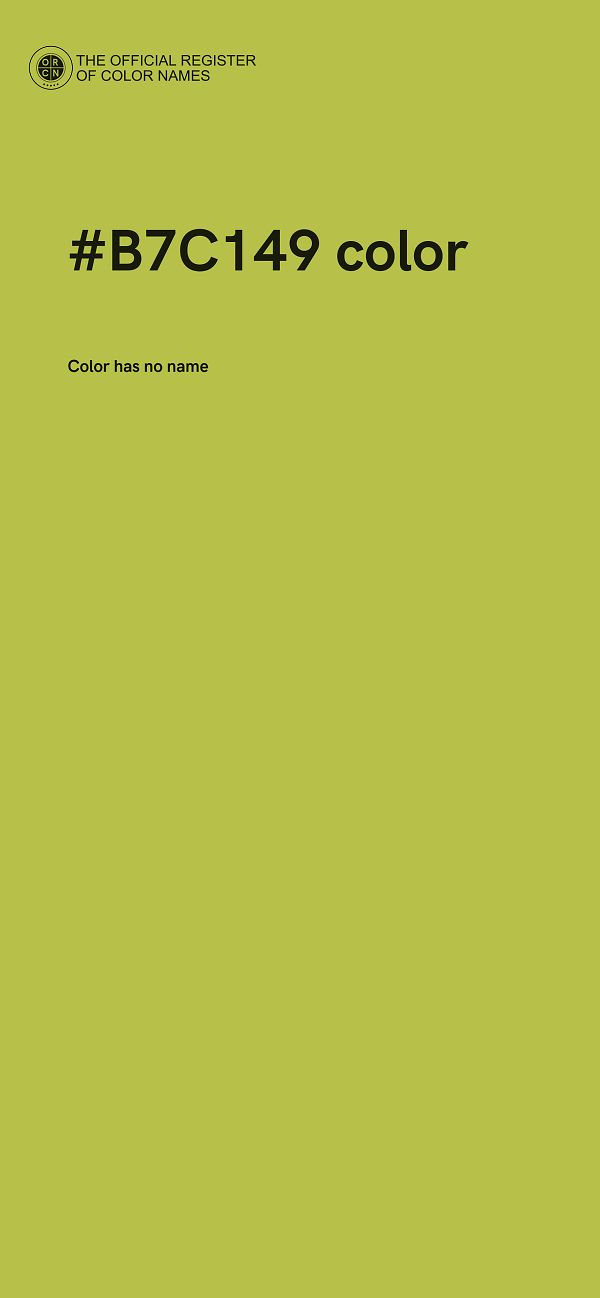 #B7C149 color image