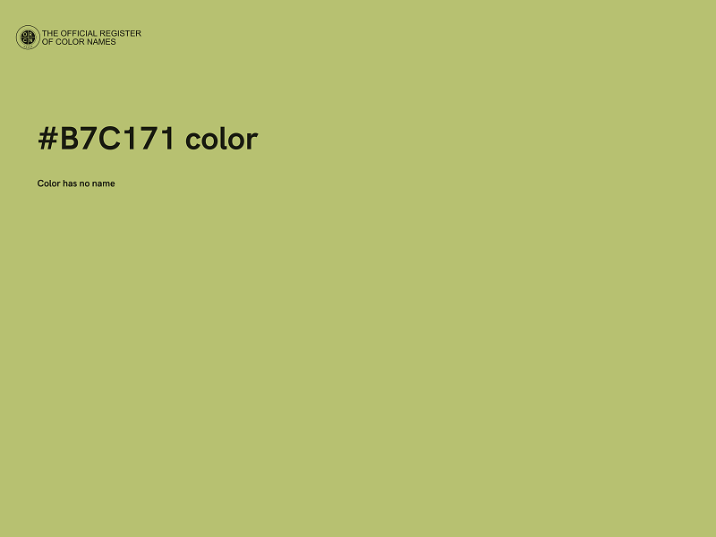 #B7C171 color image