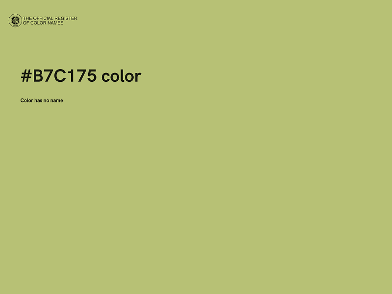 #B7C175 color image