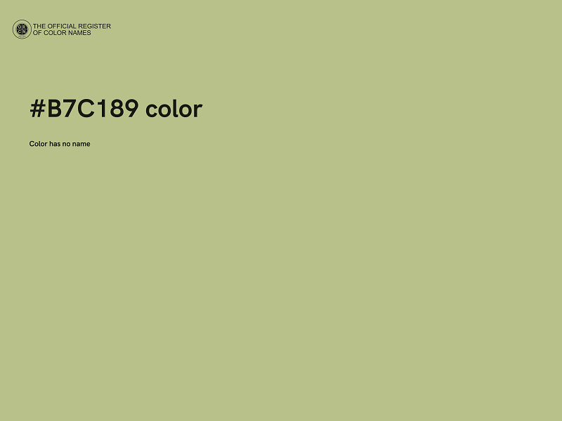 #B7C189 color image