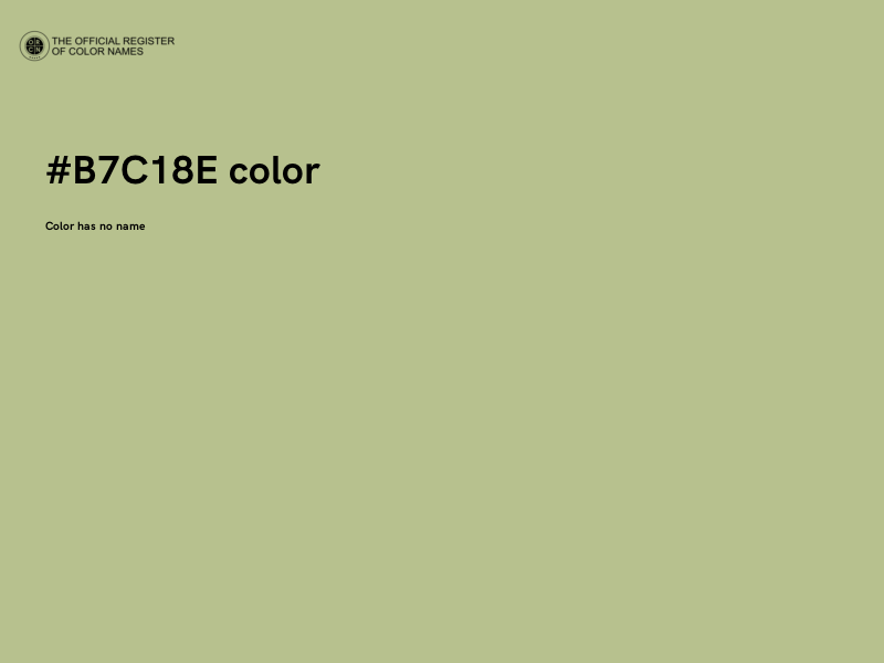 #B7C18E color image