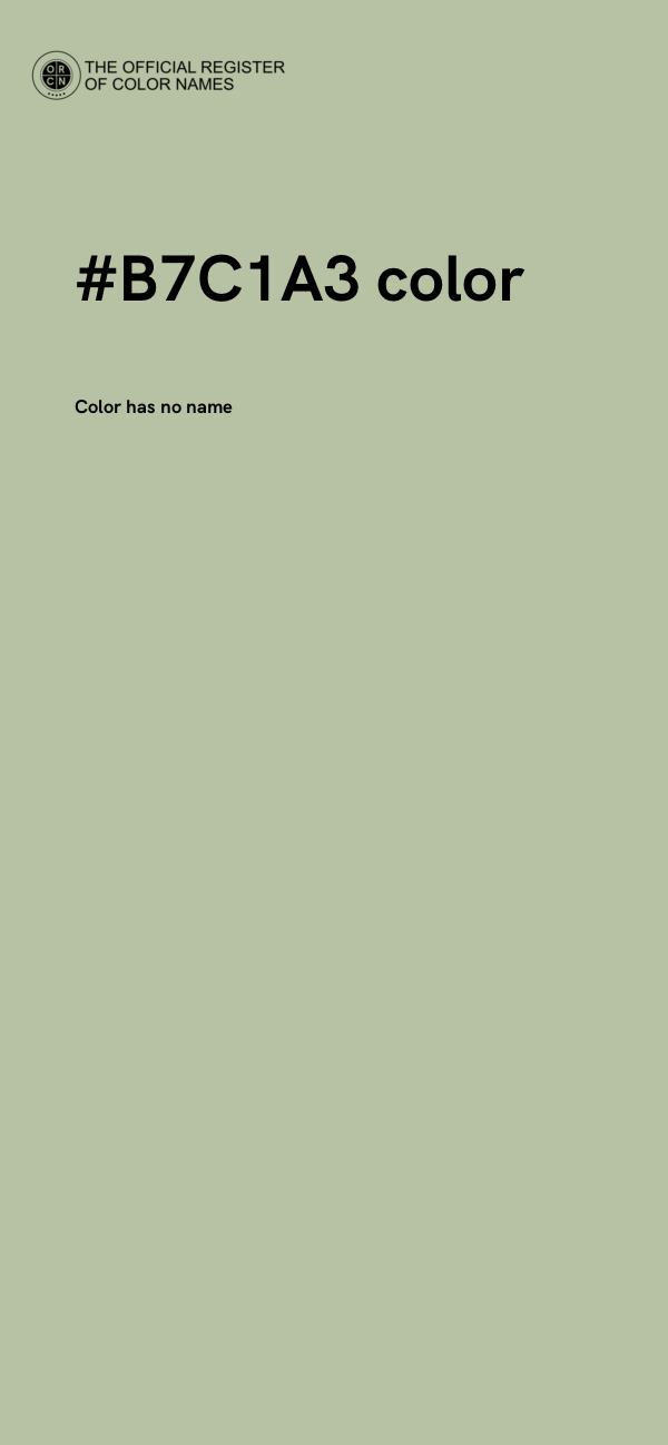 #B7C1A3 color image