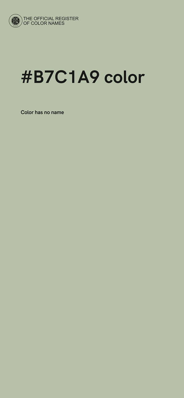 #B7C1A9 color image