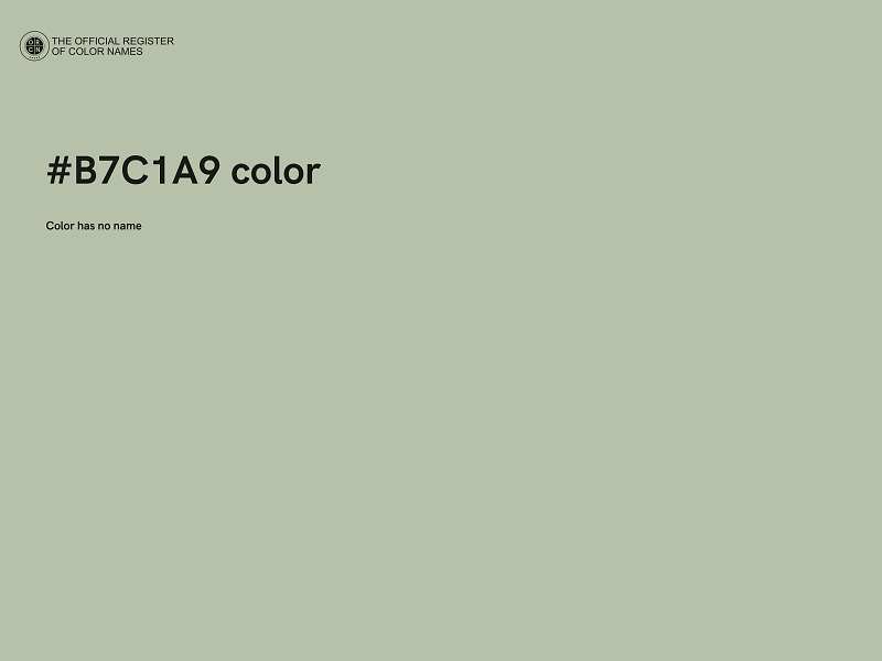 #B7C1A9 color image