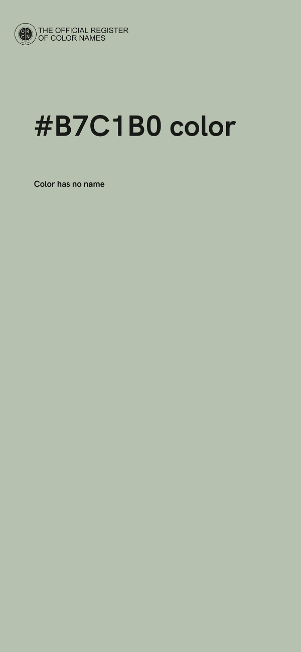 #B7C1B0 color image
