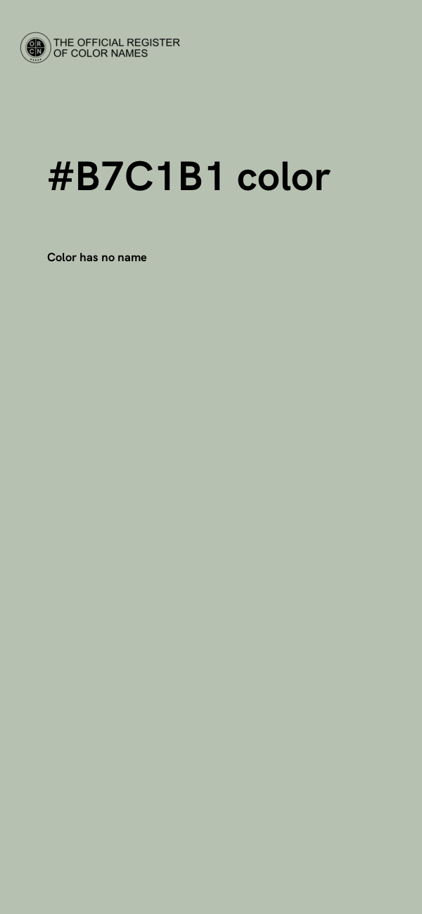 #B7C1B1 color image