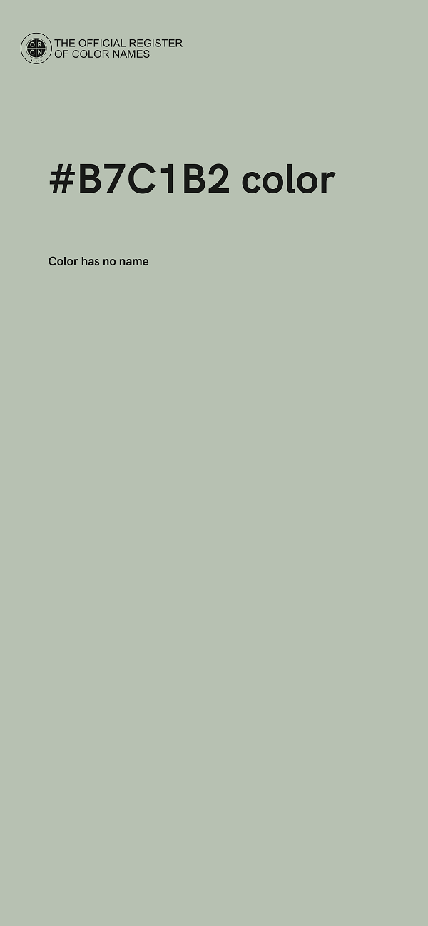 #B7C1B2 color image