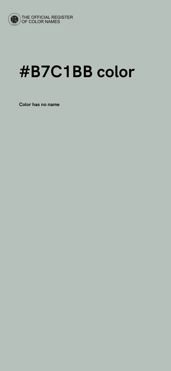 #B7C1BB color image