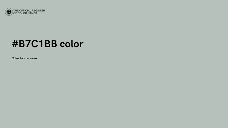 #B7C1BB color image
