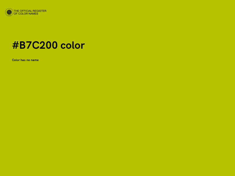 #B7C200 color image