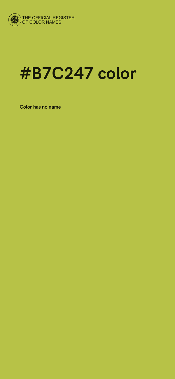 #B7C247 color image