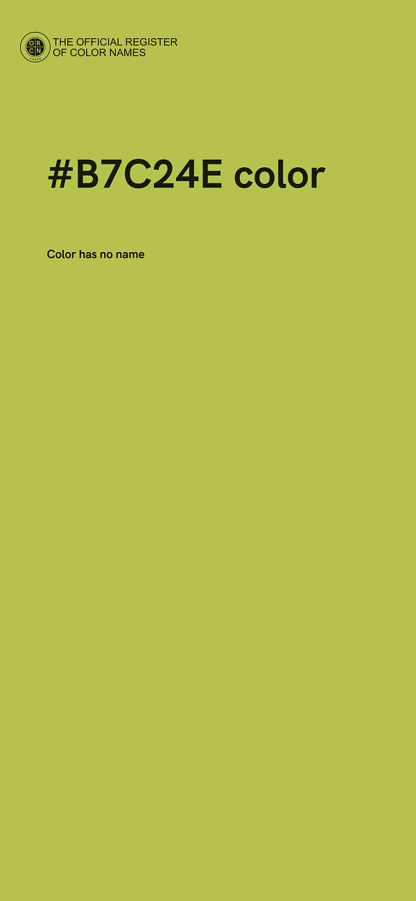 #B7C24E color image