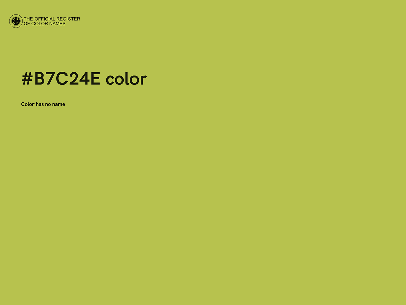 #B7C24E color image