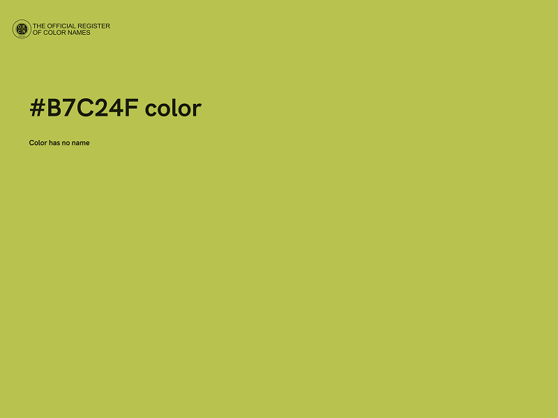 #B7C24F color image