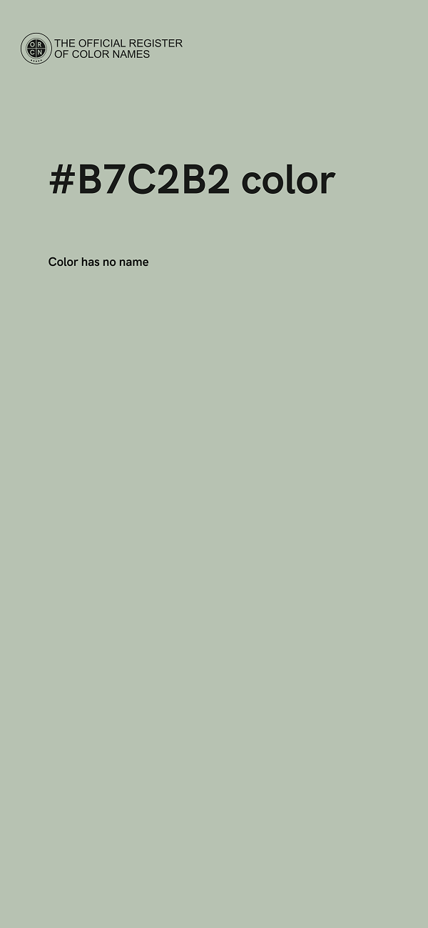 #B7C2B2 color image