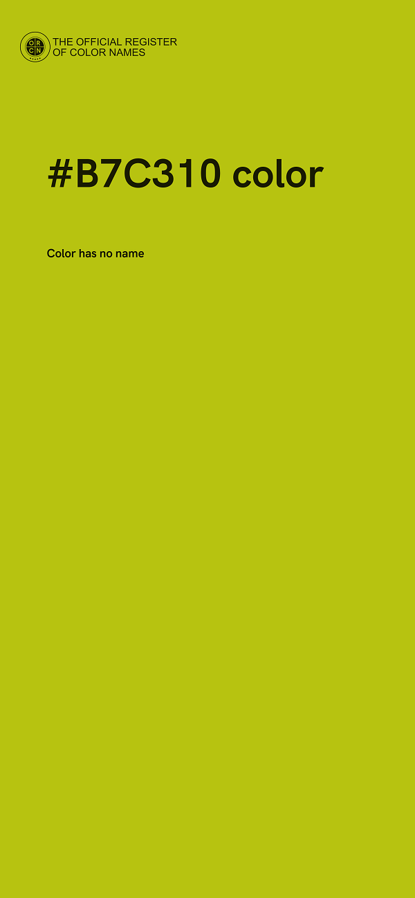 #B7C310 color image