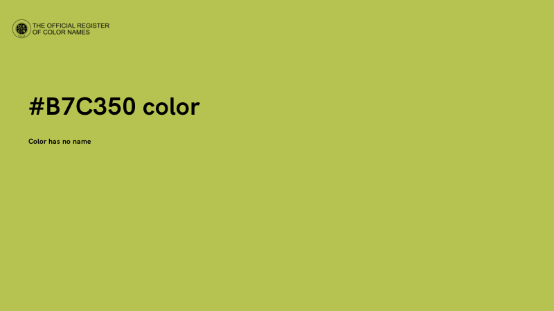 #B7C350 color image