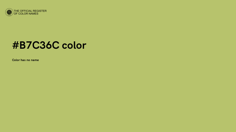 #B7C36C color image