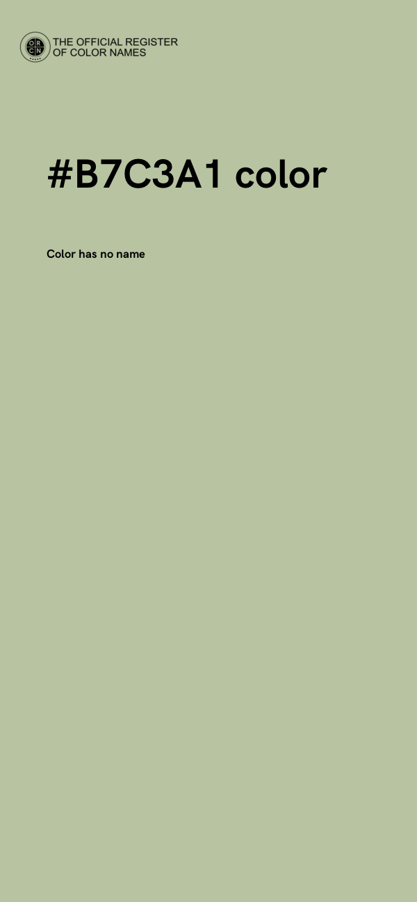 #B7C3A1 color image