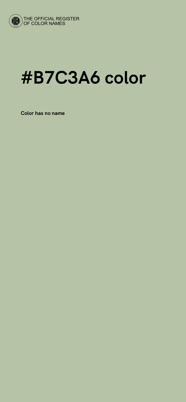 #B7C3A6 color image
