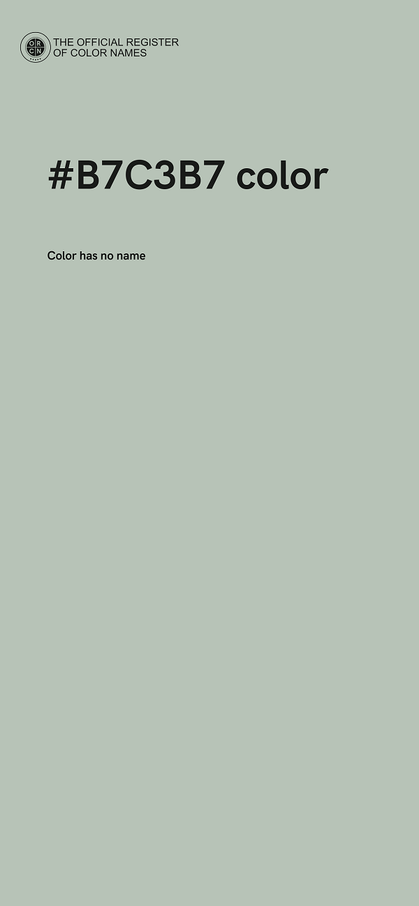 #B7C3B7 color image