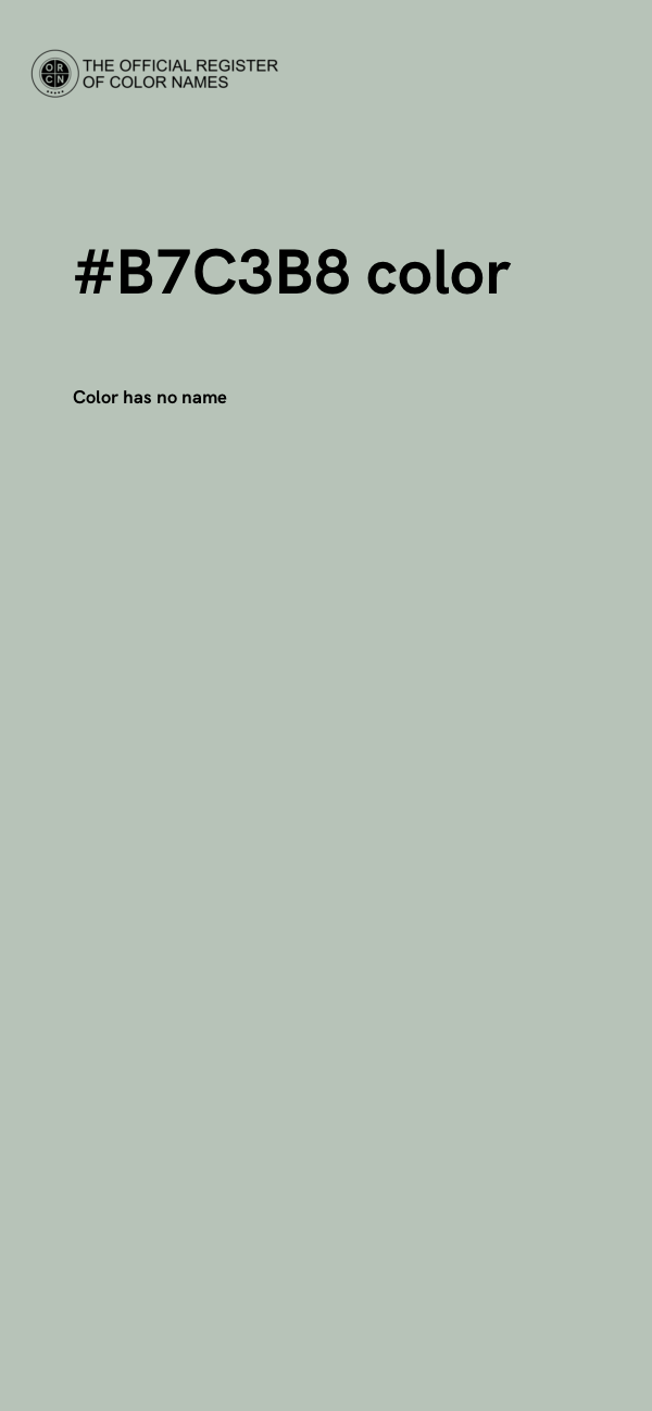 #B7C3B8 color image