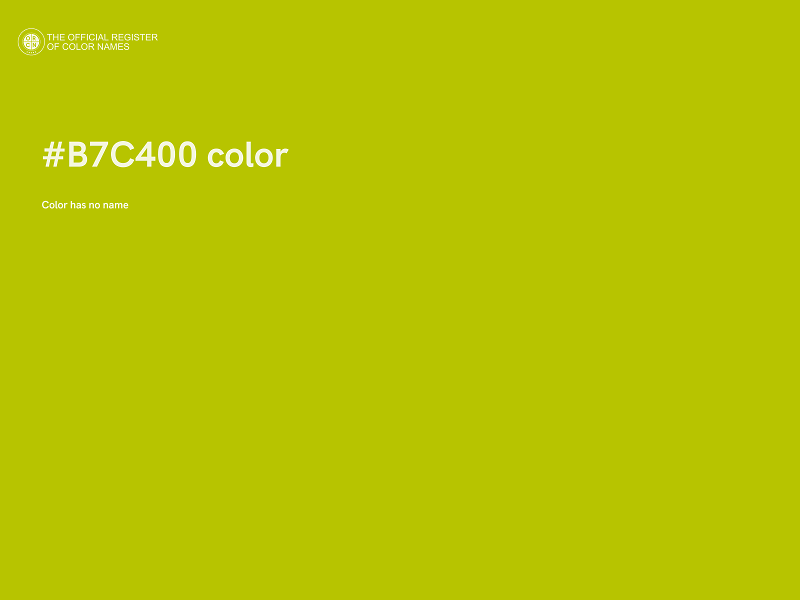 #B7C400 color image