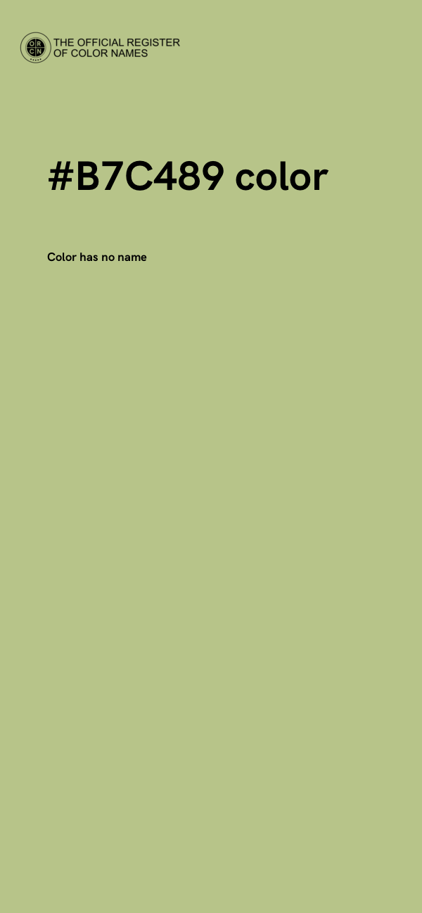 #B7C489 color image