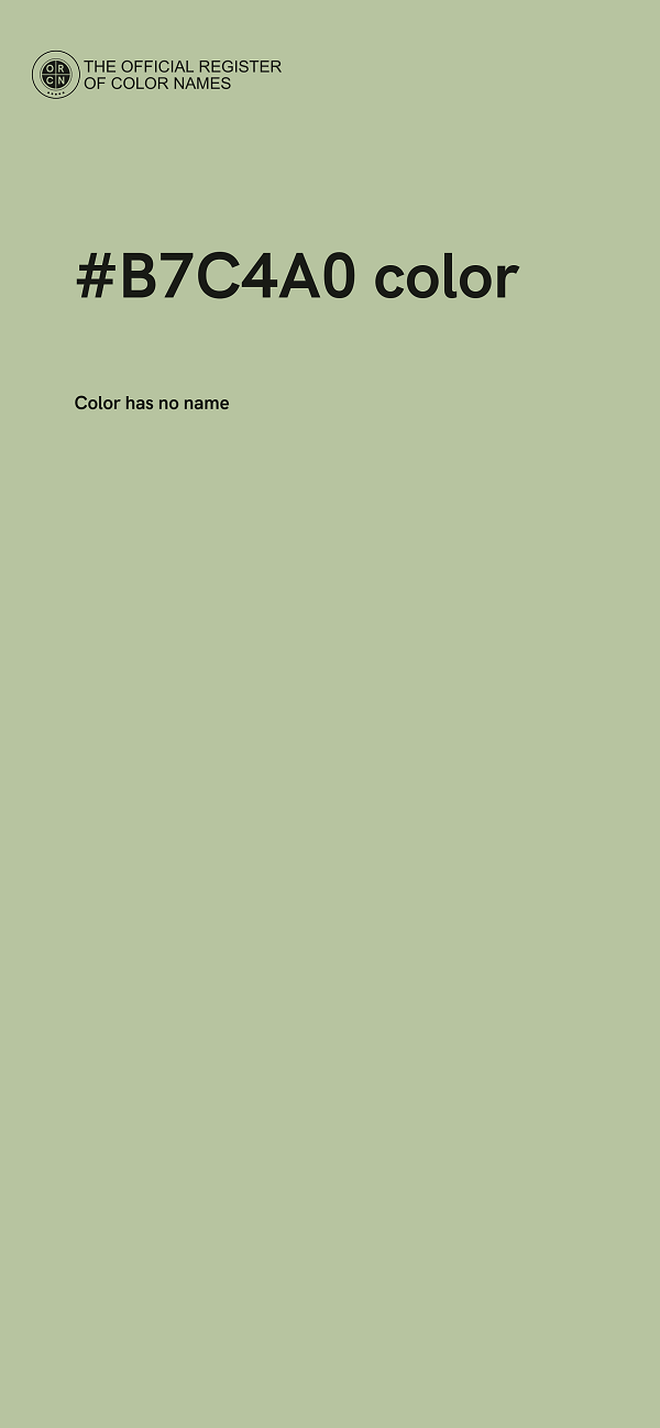 #B7C4A0 color image
