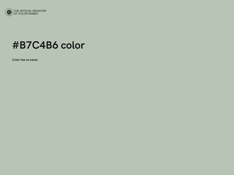 #B7C4B6 color image
