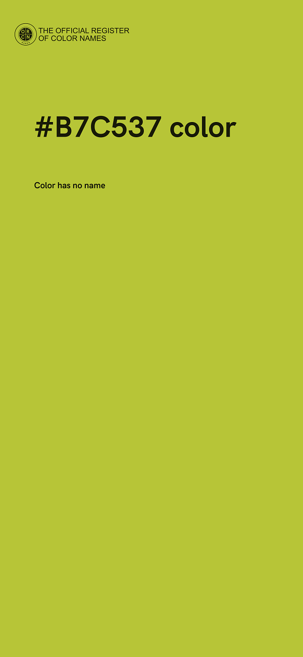 #B7C537 color image