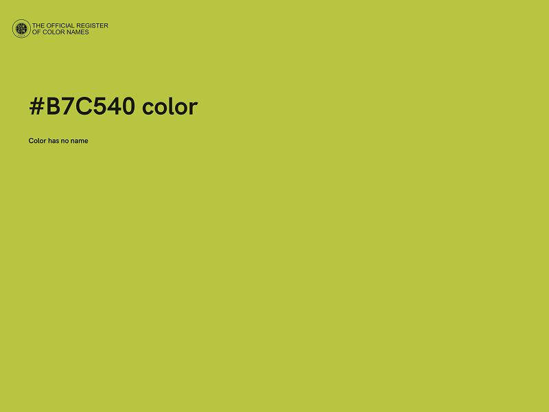 #B7C540 color image