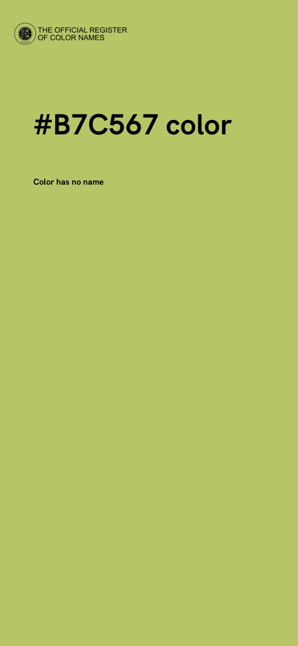 #B7C567 color image