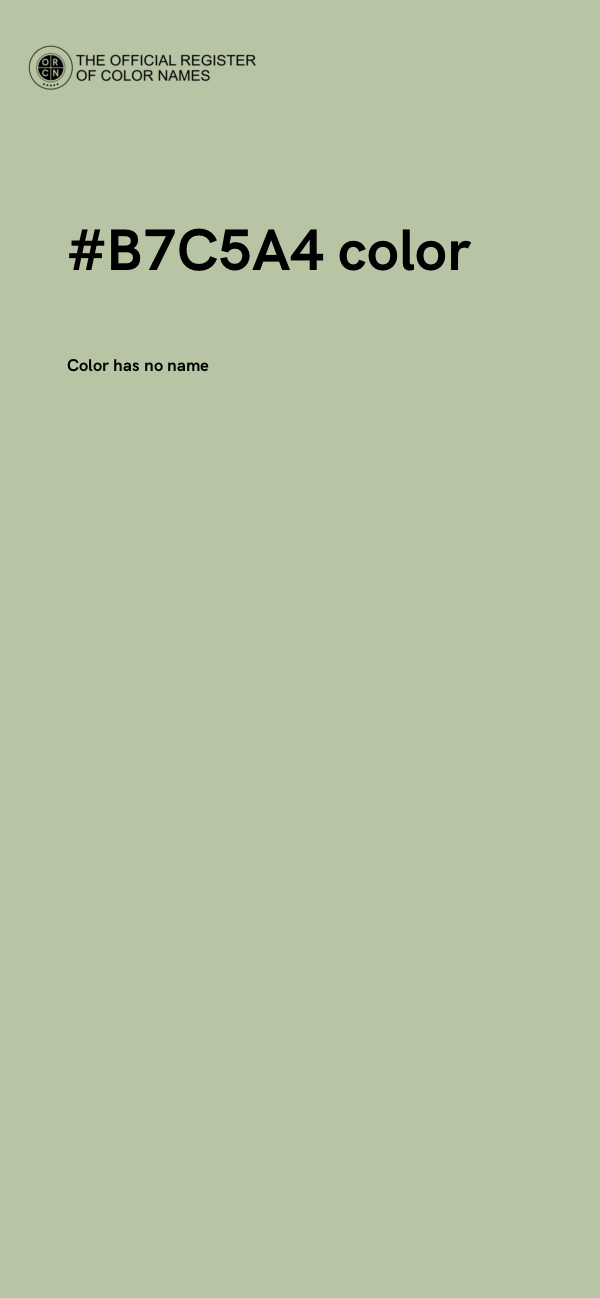 #B7C5A4 color image