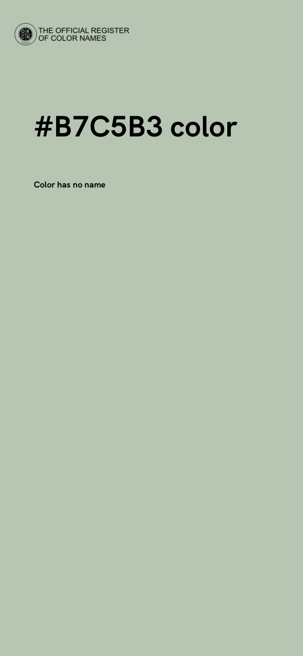 #B7C5B3 color image