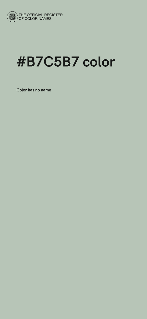 #B7C5B7 color image