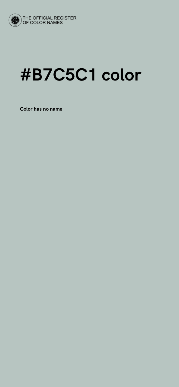 #B7C5C1 color image
