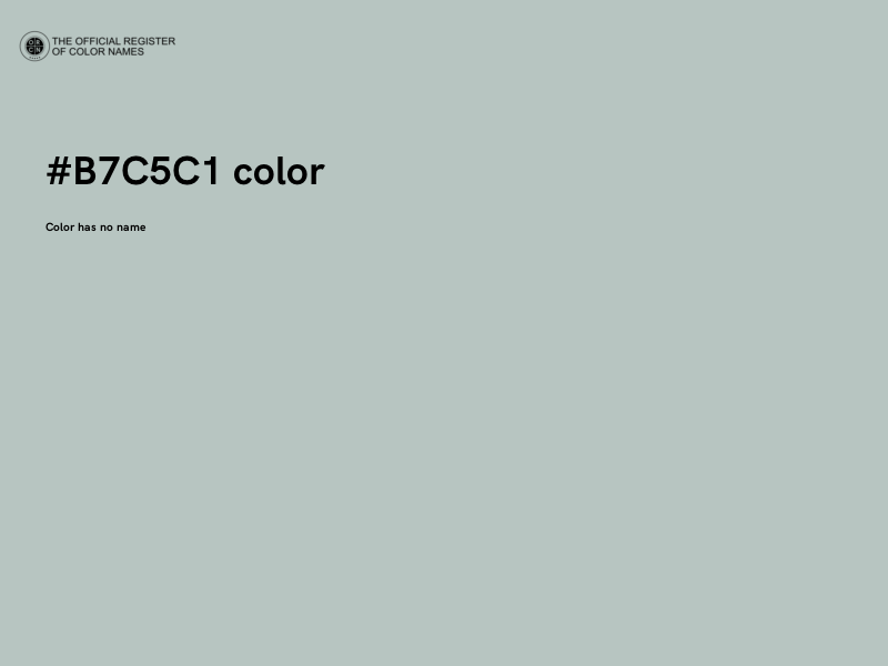 #B7C5C1 color image