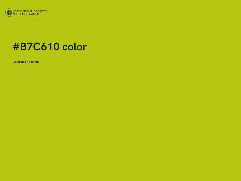 #B7C610 color image