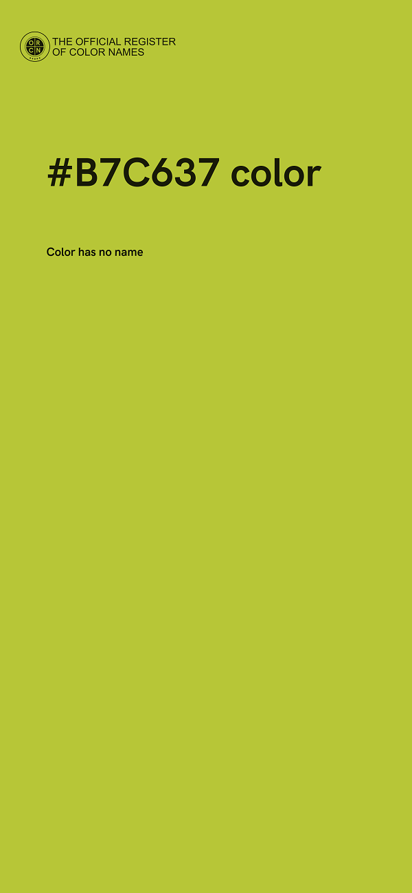 #B7C637 color image